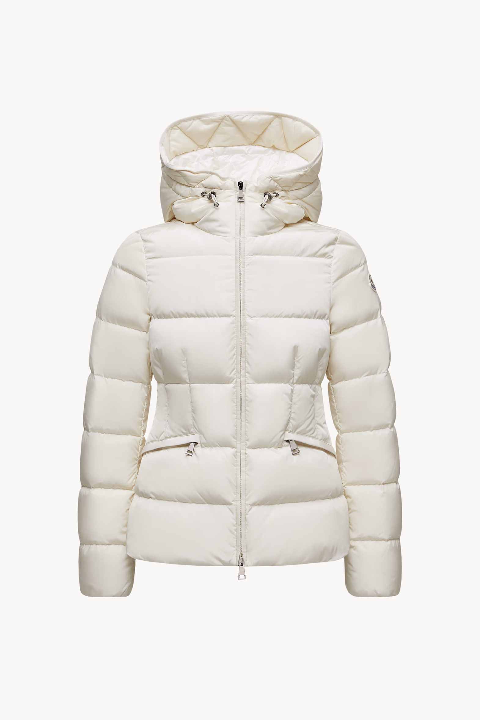 Avoce Hooded Short Down Jacket Women White Ivory Moncler 2